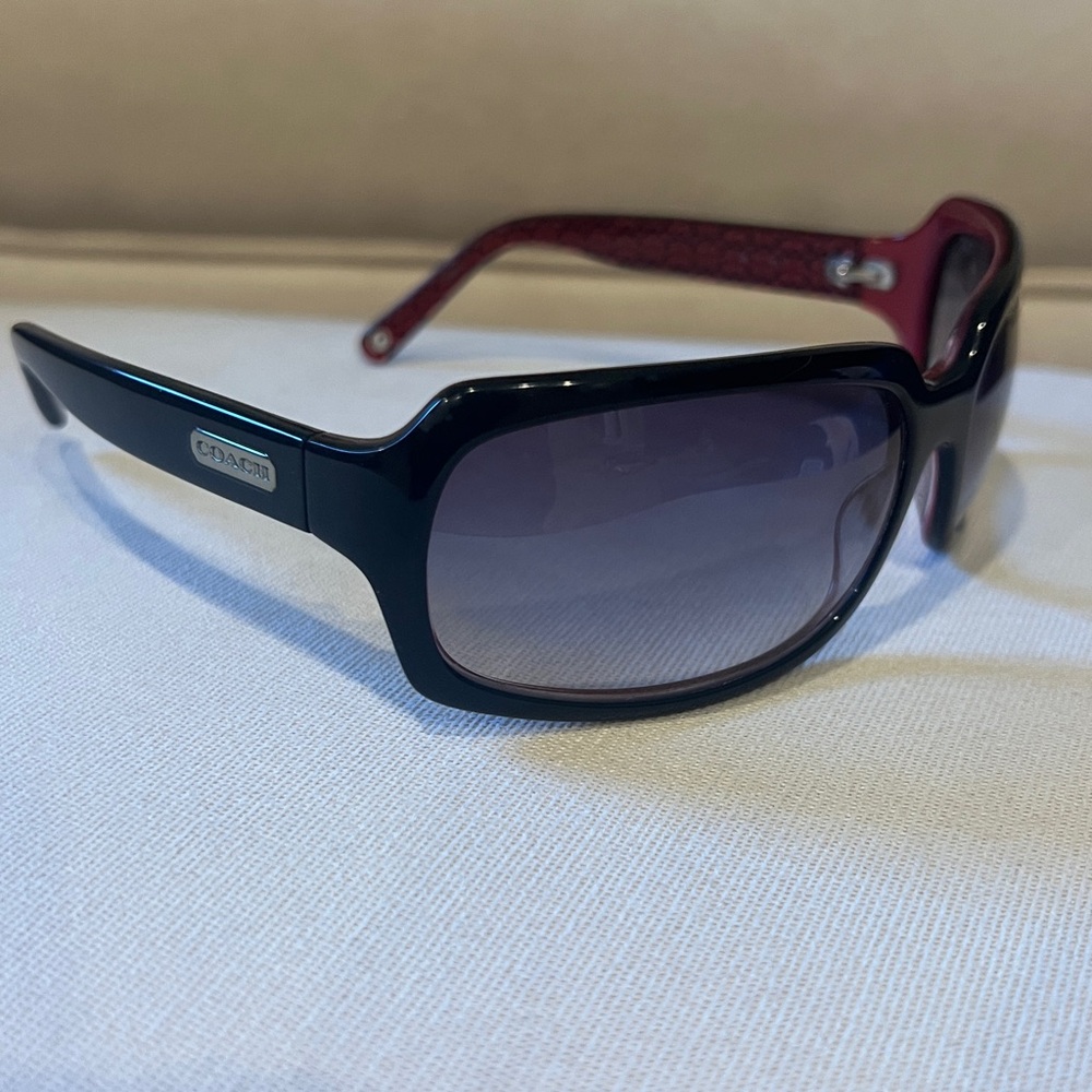 Coach Black with pink Patterned Sunglasses